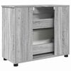 vidaXL Badezimmerschrank mit Speicher Graues Sonoma 76,5 x 35 x 64 cm