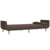 vidaXL Schlafsofa 2-Sitzer mit Hocker & Zwei Kissen Taupe Stoff