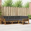 vidaXL Outdoor-Sofagarnitur mit Kissen 4 pcs Natur und Anthrazit