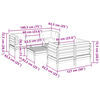 vidaXL 6-tlg. Garten-Sofagarnitur mit Kissen Kiefernholz Impr&auml;gniert