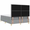 vidaXL Boxspringbett mit Matratze Hellgrau 160 x 200 cm Stoff