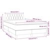 vidaXL Boxspringbett mit Matratze Dunkelgrau 120x200 cm Stoff
