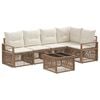 vidaXL Gartensofa-set 6 pcs Beige Poly-Rattan