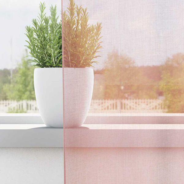 vidaXL Voile Vorhänge mit Ösen 2 Stk. Hellrosa 140x260 cm