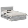 vidaXL Bettrahmen Sonoma-Grau 160 x 200 cm Massives Kiefernholz