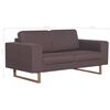 vidaXL 2-Sitzer-Sofa Stoff Taupe