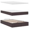 vidaXL Ottoman-Bett mit Matratze Dunkelbraun 120x190 cm Stoff