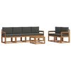 vidaXL Outdoor-Sofagarnitur 7 stk. Natur und Anthrazit