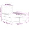 vidaXL Boxspringbett mit Matratze Dunkelblau 120 x 200 cm Stoff