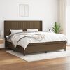 vidaXL Boxspringbett mit Matratze Dunkelbraun 200x200 cm Stoff