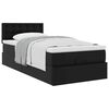 vidaXL Ottoman-Bett mit Matratze Schwarz 90x200 cm Kunstleder