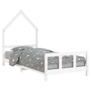 vidaXL Kinderbett Wei&szlig; 90x190 cm Massivholz Kiefer