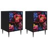 vidaXL Nachttisch KIEL 2 stk. Schwarz Eichen-Optik 36 x 33 x 51 cm