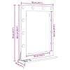 vidaXL Kosmetikspiegel Altholz 70 x 50 x 18 cm Holzwerkstoff und Glas