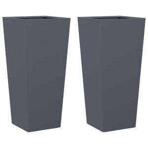 vidaXL Pflanzk&uuml;bel 2 Stk. Anthrazit 35x35x75 cm Stahl