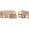 vidaXL Outdoor-Sofagarnitur mit Kissen 6 pcs Natur und Beige