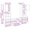 TV Wand Einheiten mit LED 5 pcs Altholz 40,5 x 30 x 102 cm