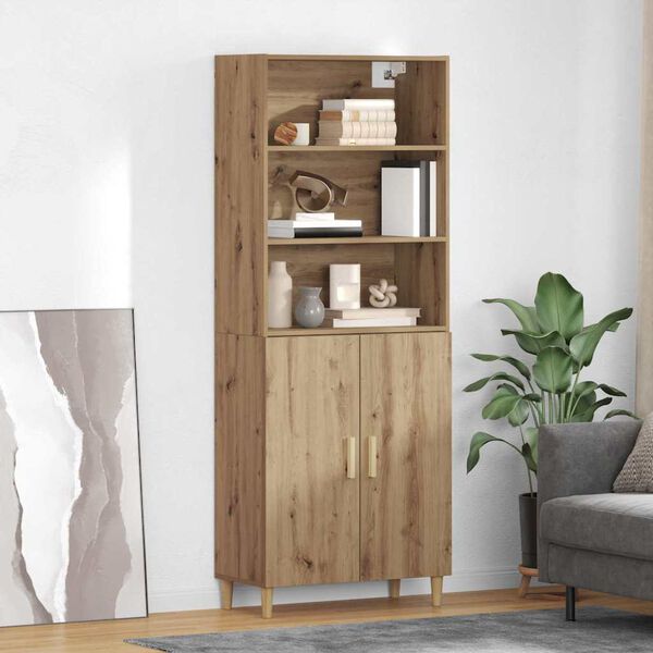 vidaXL Highboard Artisan-Eiche 69,5 x 32,5 x 180 cm Holzwerkstoff