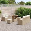 vidaXL Gartensofa-set mit Kissen 8 pcs Beige Poly-Rattan