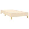 vidaXL Boxspringbett mit Matratze & LED Creme 90x200 cm Stoff