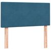 vidaXL Boxspringbett mit Matratze Dunkelblau 100x210 cm Samt