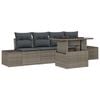 vidaXL Sofa Set 5 stk. Grau Poly-Rattan