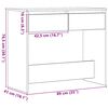 vidaXL Konsolentisch Schwarz Eichen-Optik 89x41x76,5 cm Holzwerkstoff