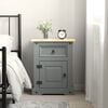 vidaXL Nachttisch im Mexiko-Stil Corona Kiefernholz Grau 53x39x67 cm