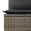 vidaXL 11-tlg. Garten-Sofagarnitur mit Kissen Beige Poly Rattan