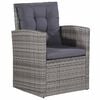 vidaXL 6-tlg. Garten-Lounge-Set mit Auflagen Poly Rattan Grau