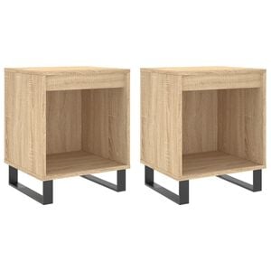 vidaXL Nachttische 2 Stk. Sonoma-Eiche 40x35x50 cm Holzwerkstoff