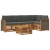 vidaXL Outdoor-Sofagarnitur 6 stk. Natur und Anthrazit