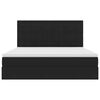 vidaXL Bett mit Stauraum und LED mit LED Schwarz 160 x 200 cm Samt