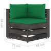vidaXL 5-tlg. Garten-Lounge-Set mit Kissen Grau Impr&auml;gniertes Holz
