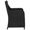 vidaXL 11-tlg. Garten-Essgruppe Poly Rattan Schwarz
