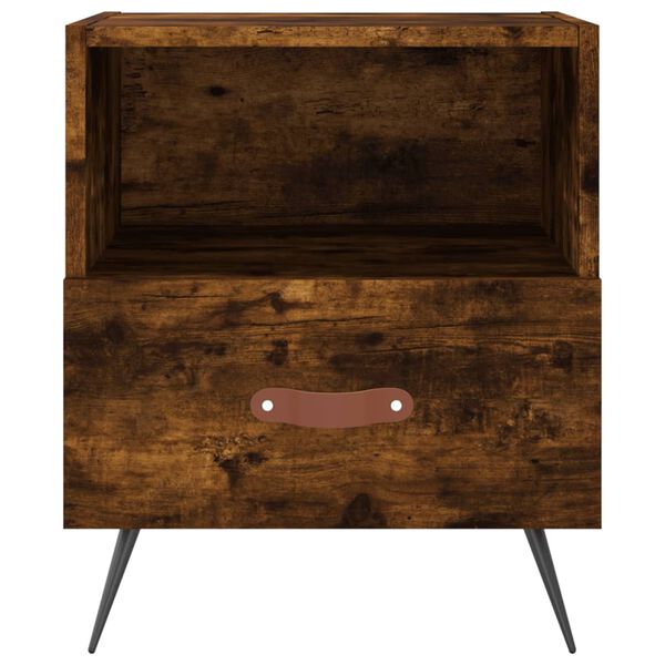 vidaXL Nachttisch R&auml;uchereiche 40x35x47,5 cm Holzwerkstoff