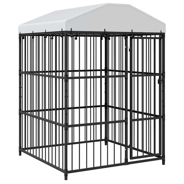 vidaXL Outdoor-Hundezwinger mit Überdachung 150 x 150 x 200 cm