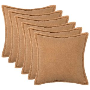 vidaXL Kissenbezug 6 pcs HOUTEN Beige 30 x 30 cm Boucl&eacute;