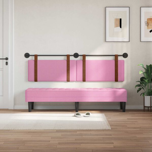 vidaXL H&auml;ngevorderseite Wandmontiert Rosa 170 x 55 x 5 cm Antikes PU