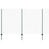 vidaXL Maschendrahtzaun mit Pfosten 25 x 1,4 m PVC-beschichteter Stahl