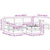 vidaXL Garten-Lounge-Set 7 pcs Wachsbraun Massives Kiefernholz