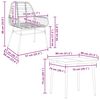 vidaXL 3-teiliges Garten-Esszimmer-Set Braunes Polyrattanglas