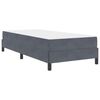 vidaXL Boxspringbett mit Matratze Dunkelgrau 90 x 200 cm Stoff