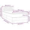 vidaXL Boxspringbett mit Matratze & LED Rosa 80x210 cm Samt