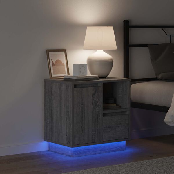 vidaXL Nachttisch mit Schubladen Grau 50 x 34,5 x 50 cm Holzwerkstoff