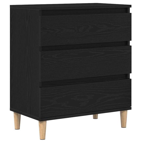 vidaXL Sideboard Schwarz Eichen-Optik 60 x 35 x 70 cm Holzwerkstoff