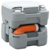 vidaXL Camping-Toilette Grau und Weiß 41,5 x 36,5 x 37,5 cm