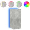 vidaXL TV-Wandschrank mit LED-Leuchten Betongrau 30,5x35x70 cm