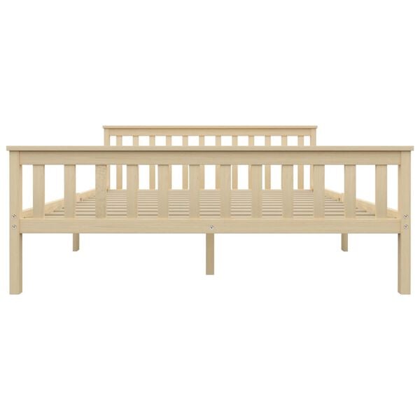 vidaXL Massivholzbett Helles Holz Kiefernholz 160x200 cm