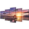 vidaXL Bilder Dekoration Set Strand mit Pavillon 100 x 50 cm